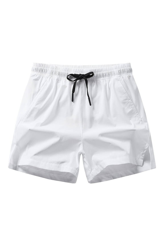 Casual Shorts for Men Summer Lightweight Beach Shorts Drawstring Vacation Shorts with Pockets