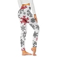 thumbnail image 1 of Plebaso Christmas Yoga Leggings for Women Printed Fitness Running Gym Sports Yoga Full Length Pants, 1 of 3