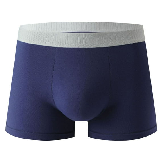 Plebaso Cotton Boxer Briefs for Men Short Leg Breathable Boxers Mens Soft Underwear with Elastic Waistband