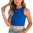 thumbnail image 1 of Plebaso Crop Tops for Girls Ribbed Knit Cut out Tank Tops Girls Sleeveless Kids Summer Cute Dance Tops, 1 of 6
