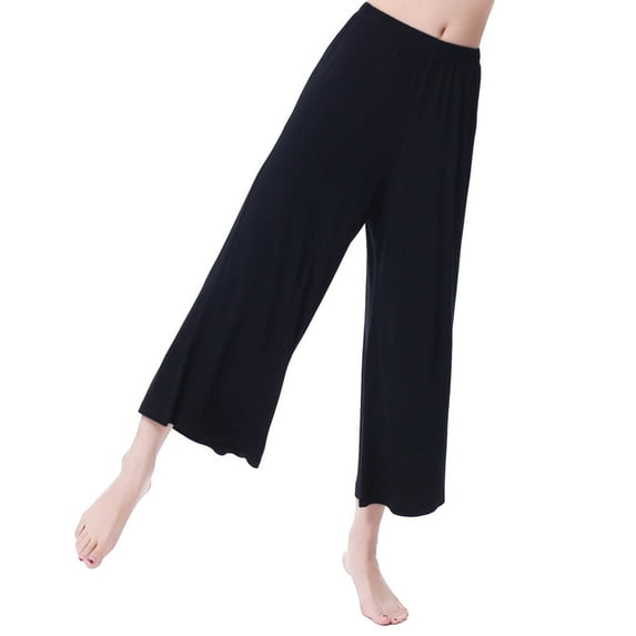 Plebaso Dance Pants for Women Casual Solid Color Elastic Waist Yoga Wide Leg Pants Women's Loose Leisure Pants