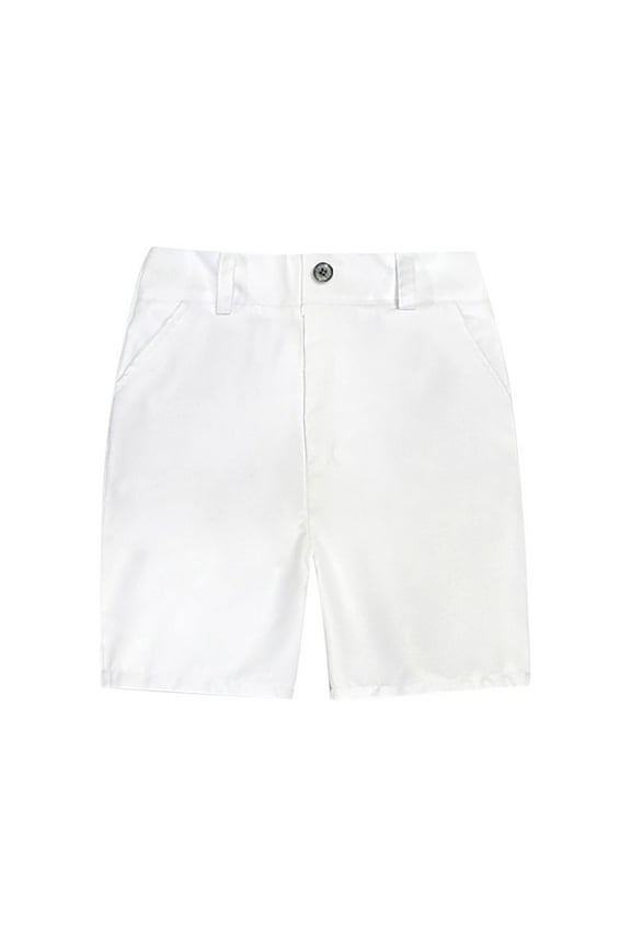 Dress Shorts for Boys Girls School Uniform Kids Pull on Shorts Summer Casual Shorts (3-18 Years)