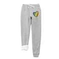 thumbnail image 1 of Plebaso Fall Winter Leggings for Women Heart Printed Thick Warm Fleece Sweatpants Pants Ladies Casual Long Trousers, 1 of 3
