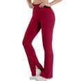 thumbnail image 1 of Plebaso Flared Yoga Pants for Women High Waist Bootcut Leggings Split Workout Bell Bottoms with Pockets, 1 of 1