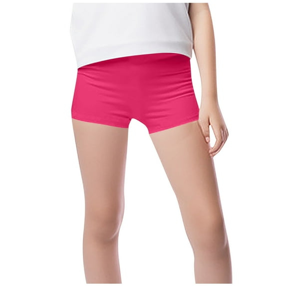 Plebaso Girls Boys Athletic Shorts Elastic High Waist Running Shorts Casual Summer Sports Shorts for Kids