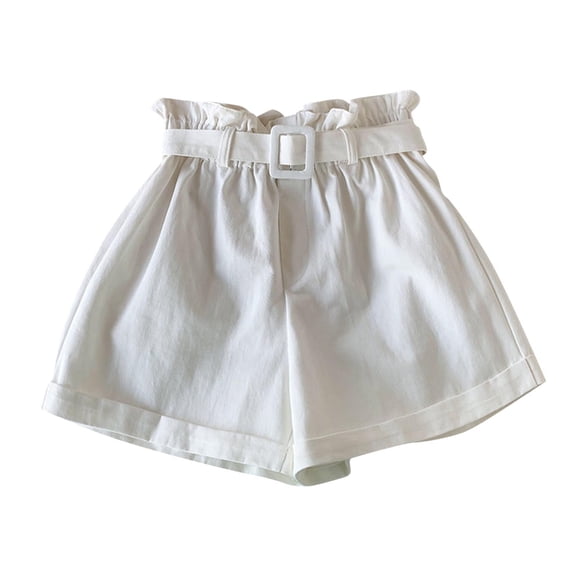 Plebaso Girls Casual Shorts High Waist Wide Leg Girls Shorts Lightweight Plain Summer Thin Shorts for Kids