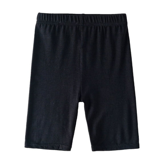 Plebaso Girls Pants Elastic Waist Summer Casual Solid Color Bike Shorts Under Dress Dance Shorts Baby Clothes