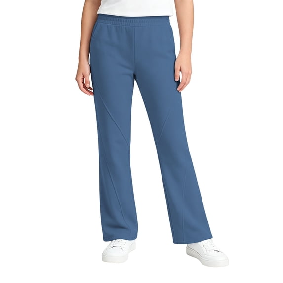 Plebaso Girls Slim Flare Pants High Elastic Waist Casual Trousers Plain Comfy Bell Bottom Pants with Pockets