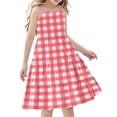 thumbnail image 1 of Plebaso Girls Spaghetti Strap Dresses Kids Flowy Ruffle Tiered Midi Dresses Girls Summer Boho Sundresses, 1 of 7