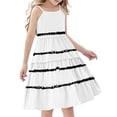 thumbnail image 1 of Plebaso Girls Spaghetti Strap Dresses Kids Flowy Ruffle Tiered Midi Dresses Girls Summer Boho Sundresses, 1 of 7