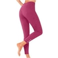 thumbnail image 1 of Plebaso High Waisted Leggings for Women Stretch Workout Yoga Pants Running Athletic Womens Gym Bottoms, 1 of 6