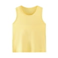 thumbnail image 1 of Plebaso Kids Boys Girls Sleeveless T-Shirt Solid Color Round Neck Tank Top Tee Baby Summer Clothes, 1 of 4