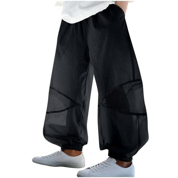 Plebaso Kids Pants Boys Girls Breathable Thin Long Bloomers Lightweight Baggy Summer Pocket Trousers