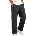 thumbnail image 1 of Plebaso Kids School Uniform Pants with Pockets Elastic Waist Straight Leg Dress Trousers for Boys Girls, 1 of 7