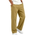 thumbnail image 1 of Plebaso Kids School Uniform Pants with Pockets Elastic Waist Straight Leg Dress Trousers for Boys Girls, 1 of 7