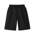 thumbnail image 1 of Plebaso Kids Shorts Boys Girls High Waist Cotton Sweat Shorts Solid Color Pull on Shorts with Pockets, 1 of 3