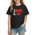 thumbnail image 1 of Plebaso Kids Valentines T-Shirts Cute Heart Graphic Tshirts for Boys Girls Short Sleeve Summer Tee Tops, 1 of 7