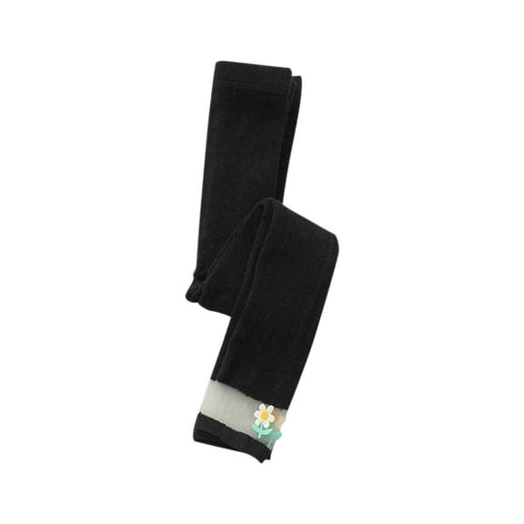 Plebaso Little Girls Summer Leggings Toddler Footless Cotton Tights Kids Breathable Cute Dance Pants