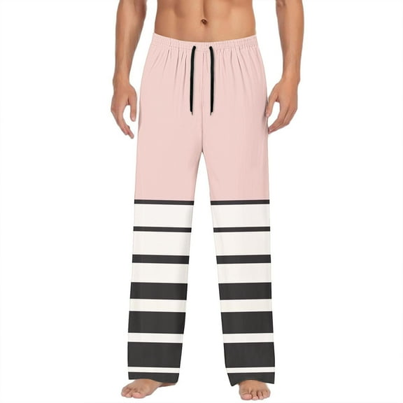 Plebaso Lounge Pants for Men Elastic Waist Drawstring Pajama Pants Mens Lightweight Sleepwear Bottoms