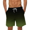 thumbnail image 1 of Plebaso Men's Beach Shorts Drawstring Lightweight Casual Shorts Gradient Print Vacation Shorts with Pockets, 1 of 4