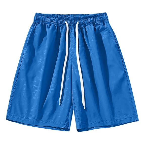 Plebaso Men's Casual Shorts Drawstring Lightweight Beach Shorts Summer Outdoor Sports Shorts with Pockets