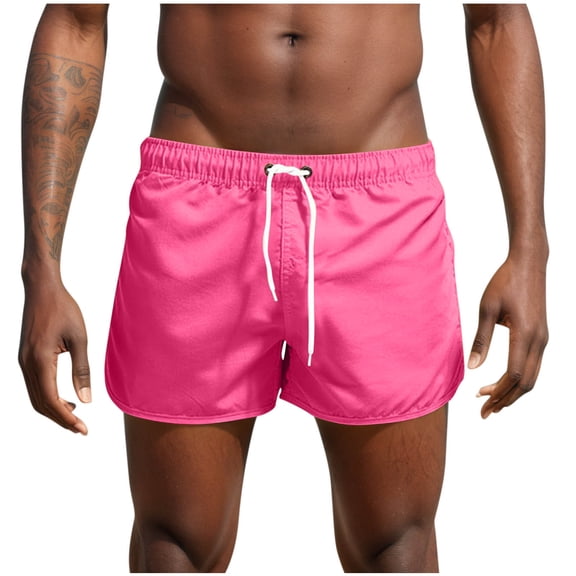 Plebaso Men's Casual Shorts Lightweight Beach Vacation Shorts Drawstring Outdoor Sports Shorts for Men