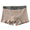 thumbnail image 1 of Plebaso Men's Cotton Underwear Striped Boxer Briefs Breathable Underpants with Comfortable Waistband, 1 of 3