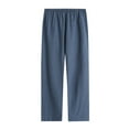thumbnail image 1 of Plebaso Men's Elastic Waist Pajama Pants Comfy Lounge Bottoms Cotton Sleepwear Long Pj Pants for Men, 1 of 2