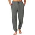 thumbnail image 1 of Plebaso Men's Jogger Sleep Pants Comfortable Soft Pajama Pants Loungewear with Drawstring and Pockets, 1 of 6