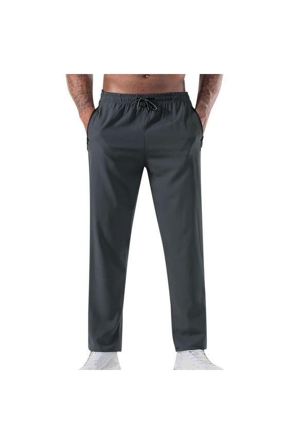 Men's Lightweight Pants Quick Dry Hiking Running Pants Open/Elastic Bottom Outdoor Athletic Pants