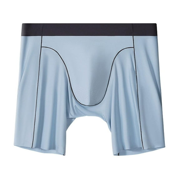 Plebaso Men's Long Boxer Briefs Stretch Lightweight Underwear Mens Comfy Long-Leg Boxers for Men XL-5XL