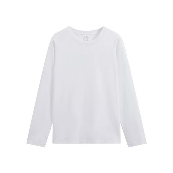 Plebaso Men's Long Sleeve Cotton T Shirts Crew Neck Basic Tee Lightweight Casual Plain Mens Undershirts