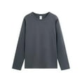 thumbnail image 1 of Plebaso Men's Long Sleeve Cotton T Shirts Crew Neck Basic Tee Lightweight Casual Plain Mens Undershirts, 1 of 2