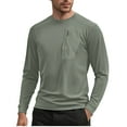 thumbnail image 1 of Plebaso Men's Long Sleeve Quick Dry Tshirts with Zipper Pocket Lightweight Athletic Tees for Running, 1 of 7