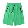 thumbnail image 1 of Plebaso Men's Mesh Athletic Shorts Elastic Waist Drawstring Running Shorts Activewear with Zipper Pockets, 1 of 5