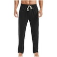 thumbnail image 1 of Plebaso Men's Pants Elastic Waist Drawstring Straight Leg Trousers Loose Comfy Lounge Pants with Pockets, 1 of 4
