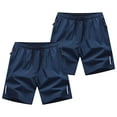 thumbnail image 1 of Plebaso Mens 1-2 Pack Gym Workout Shorts Drawstring Quick Dry Athletic Running Shorts with Zipper Pockets, 1 of 7