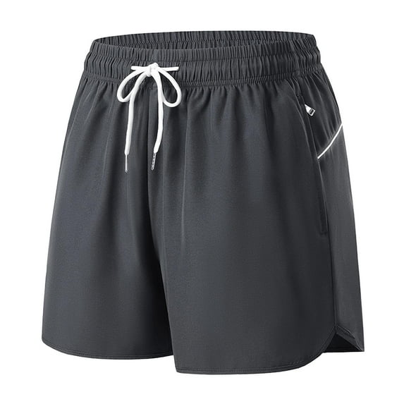 Plebaso Mens Athletic Shorts with Zipper Pockets Lightweight Sports Shorts Gym Workout Running Shorts