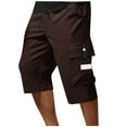 thumbnail image 1 of Plebaso Mens Cargo Capri Pants Drawstring Hiking Outdoor Work Pants Summer Casual Loose Capris for Men, 1 of 6