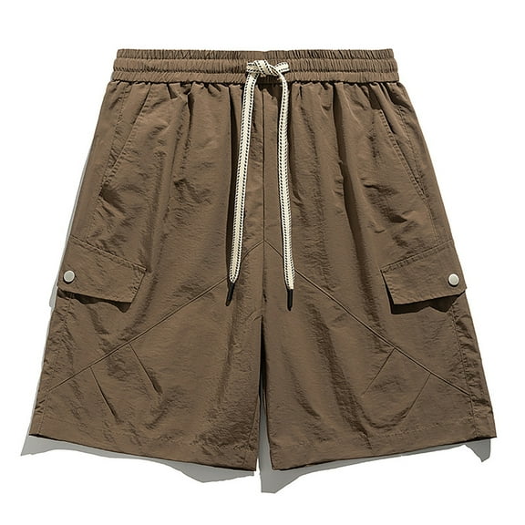 Plebaso Mens Cargo Shorts Big and Tall Drawstring Lightweight Hiking Shorts Casual Outdoor Work Shorts