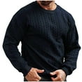 thumbnail image 1 of Plebaso Mens Crewneck Textured Sweatshirts Casual Long Sleeve Tops Solid Color Pullover Shirts for Men, 1 of 6