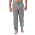 thumbnail image 1 of Plebaso Mens Lounge Pants Elastic Waist Drawstring Pajama Pants Comfy Sleepwear Trousers with Pockets, 1 of 7