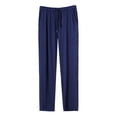 thumbnail image 1 of Plebaso Mens Pajama Pants Casual Loose Sleepwear Bottoms with Pockets Lightweight Drawstring Lounge Pants, 1 of 3