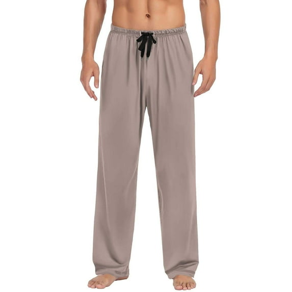 Plebaso Mens Pajama Pants Soft Lounge Pants with Pockets Casual Drawstring Pj Bottoms Sleepwear for Men