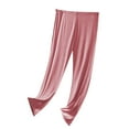 thumbnail image 1 of Plebaso Plus Size Womens Lounge Pants Elastic Waist Thin Pajama Bottom Sleepwear with Adjustable Button, 1 of 6