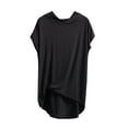 thumbnail image 1 of Plebaso Plus Size Womens Short Sleeve Hoodies Long Casual Pullover Summer Comfy Hooded Shirts Loungewear, 1 of 6