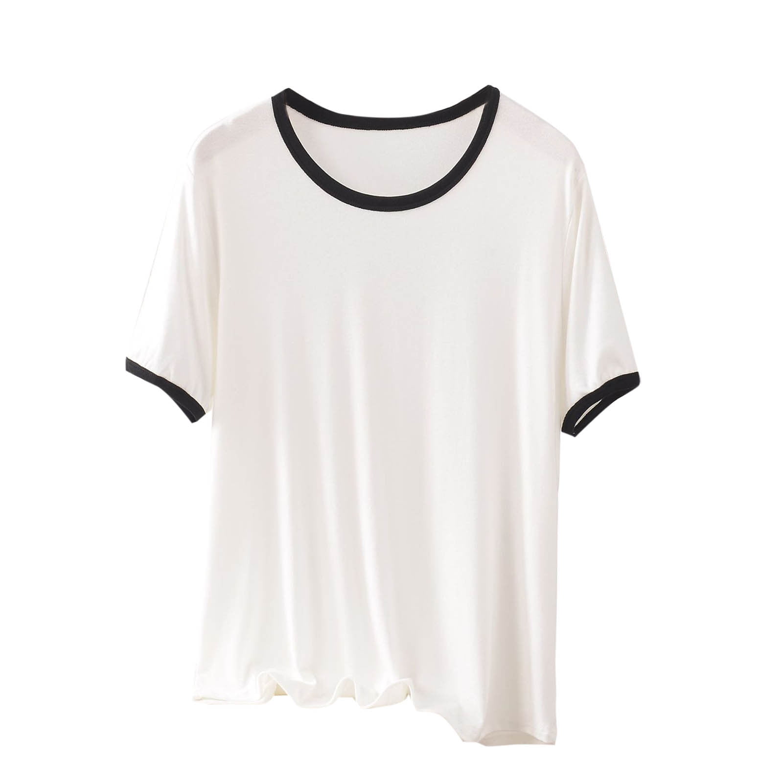 Women's Modal Sleep Shirt – Soft Short Sleeve Pleated Pajama Top For Lounge & Nightwear
