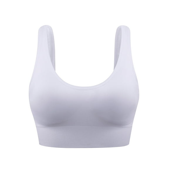 Plebaso Sports Bras for Women Removable Padded Yoga Bras No Underwire Full Coverage Womens T-Shirt Bra