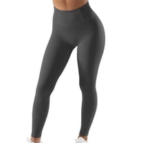 Plebaso Stretch Yoga Leggings for Women Solid Color Yoga Pants Fitness Gym Sports Full Length Active Pants