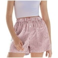thumbnail image 1 of Plebaso Striped Shorts for Kids Wide Leg Elastic Waist Casual Shorts Boys Girls Summer Pull on Shorts, 1 of 7